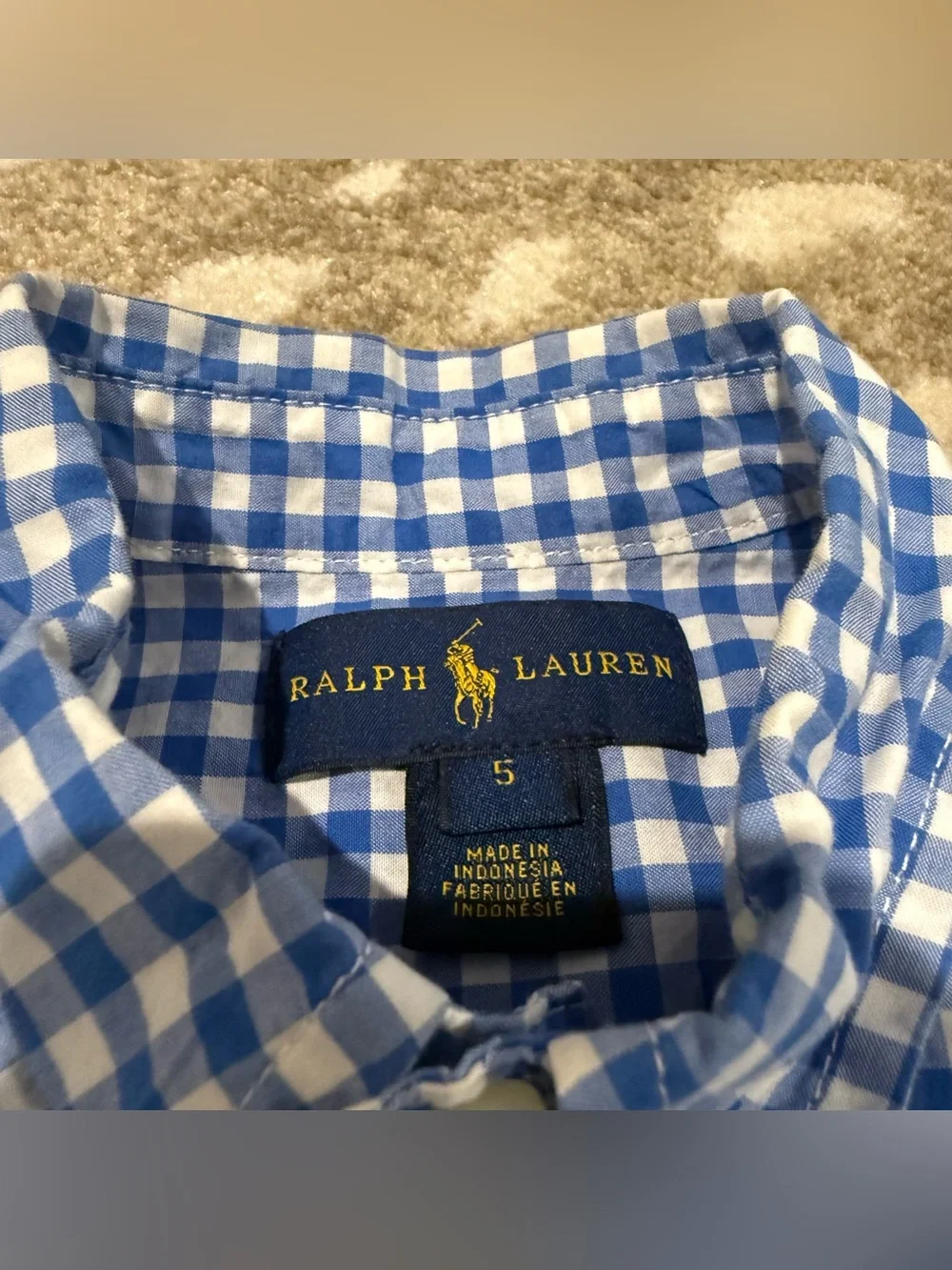 Bundle (4) Ralph Lauren/Calvin Klein Short-Sleeve Button-Down Shirts. Size 5